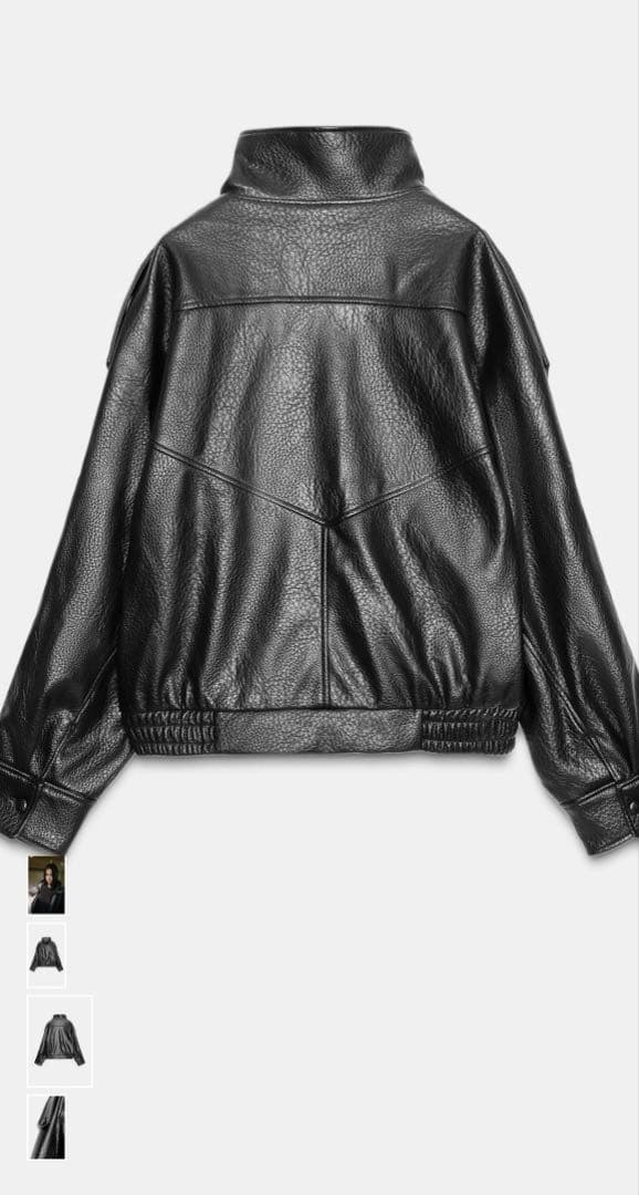 国内正規品 ZARAフェイクレザージャケット ysl Mサイズ