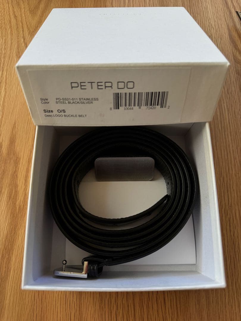 【PETER DO 】LOGO BUCKLE BELT（ロゴバックルベルト）