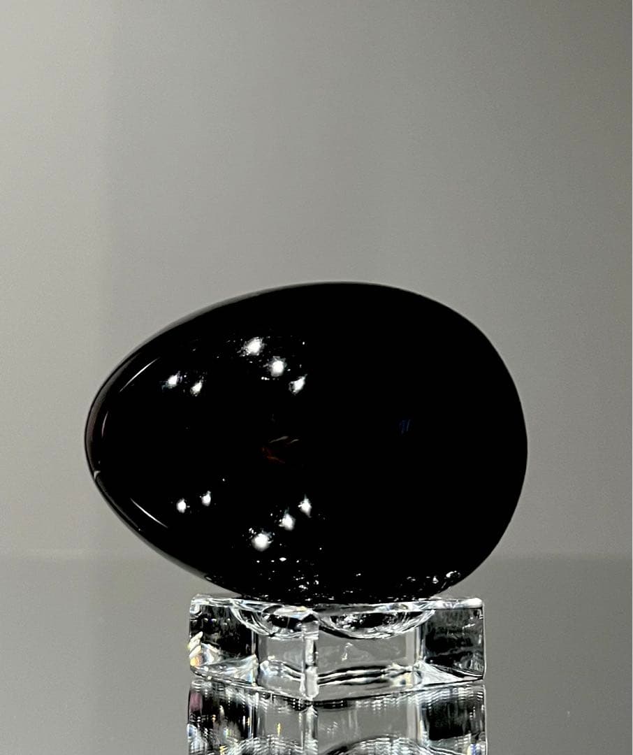 Baccarat バカラ /※廃盤品 ブラッククリスタル エッグ オブジェ