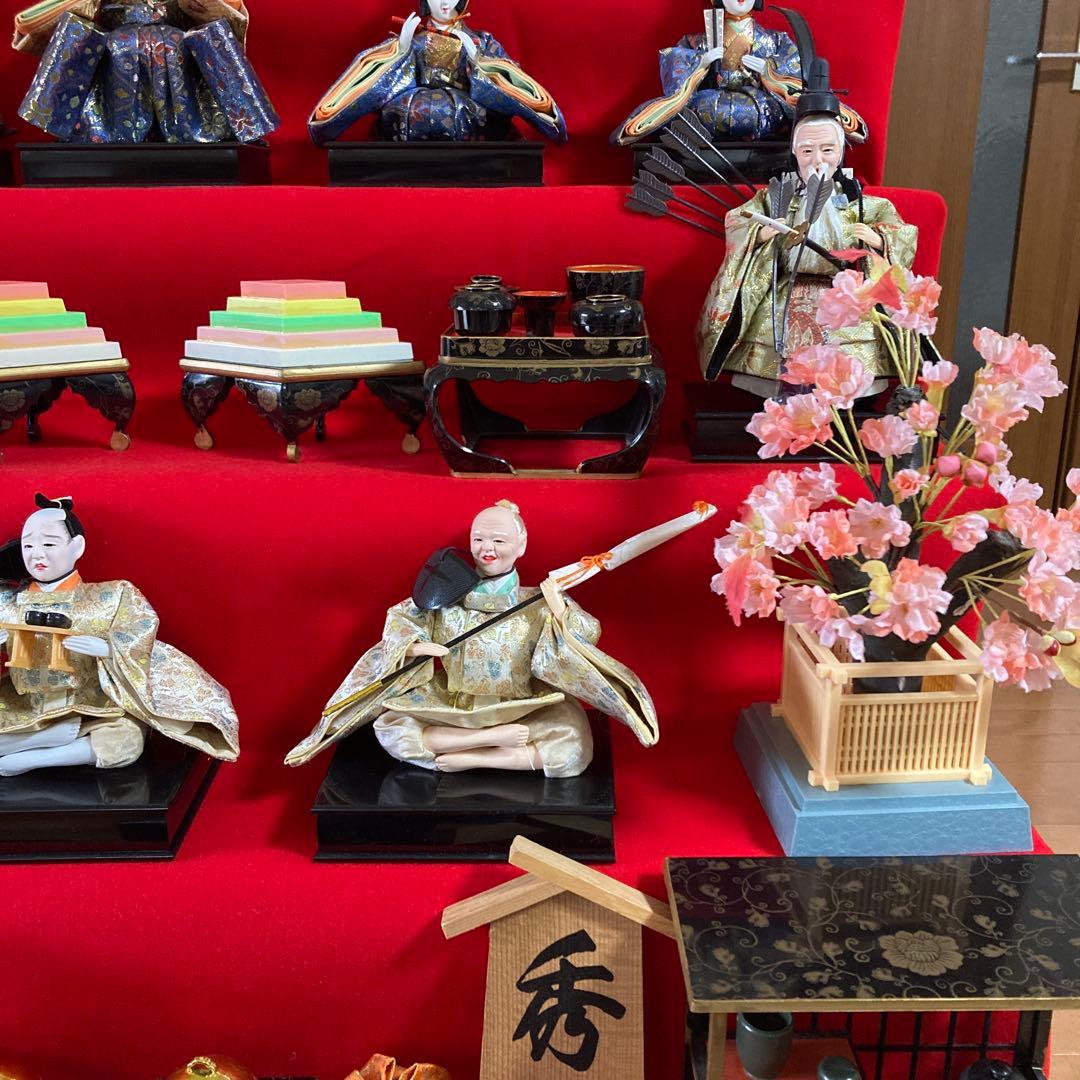 秀月 雛人形 日本人形 七段飾り 桃の節句 雛祭り セットNo.②