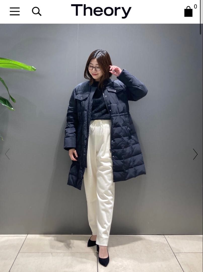 ￥85,800 Theory luxeセオリーリュクス　ブラック　ダウンコート