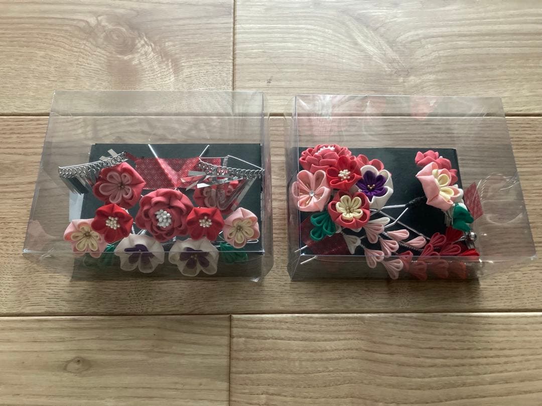 七五三　髪飾り　勝山かんざし　つまみ細工　7歳