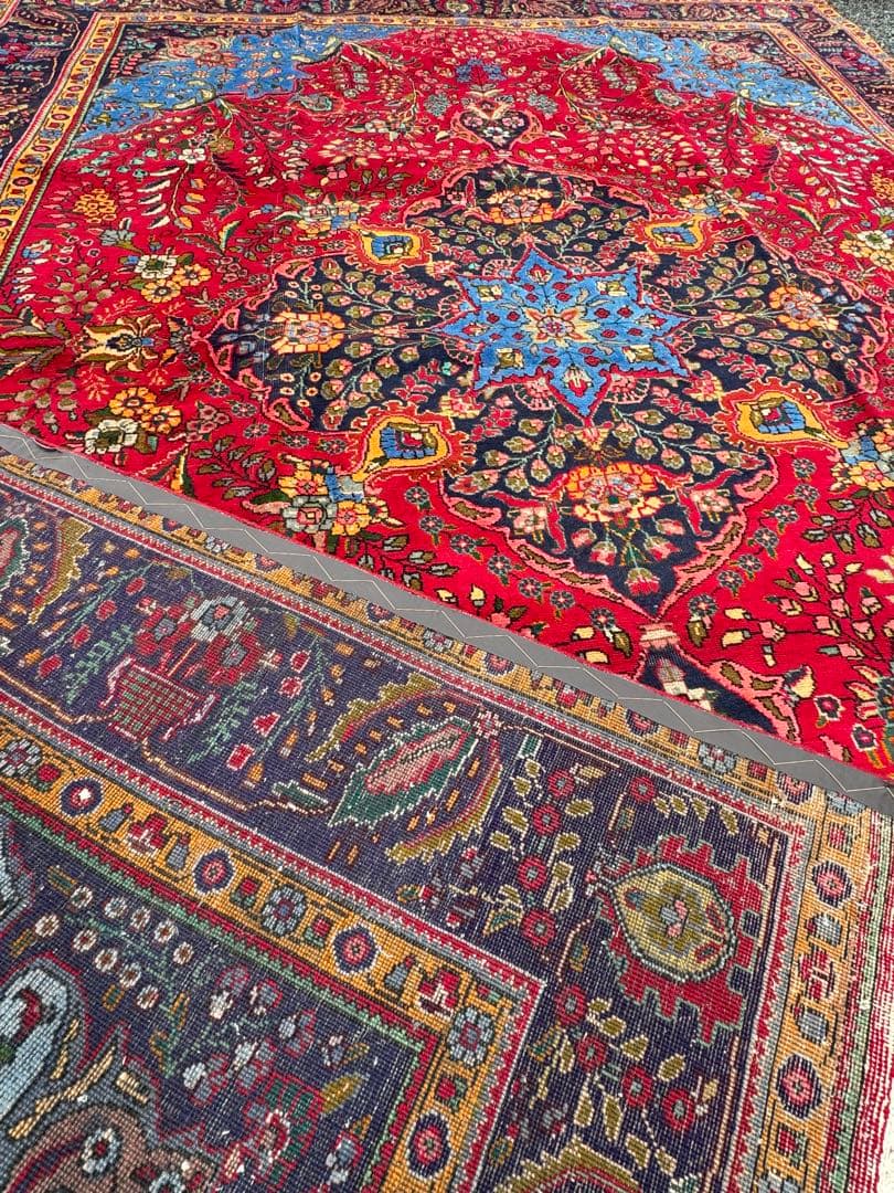 ペルシャ 手織り タブリーズ 絨毯