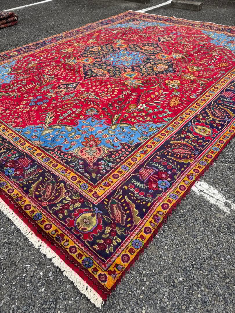 ペルシャ 手織り タブリーズ 絨毯