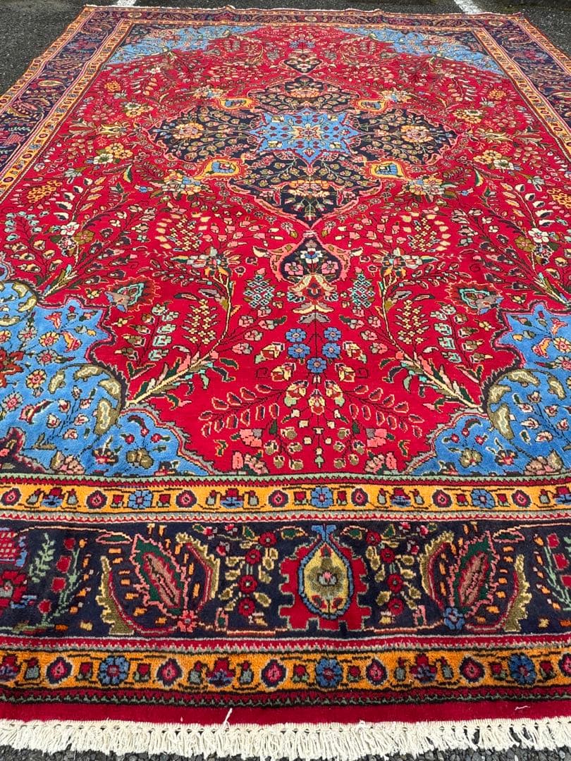 ペルシャ 手織り タブリーズ 絨毯