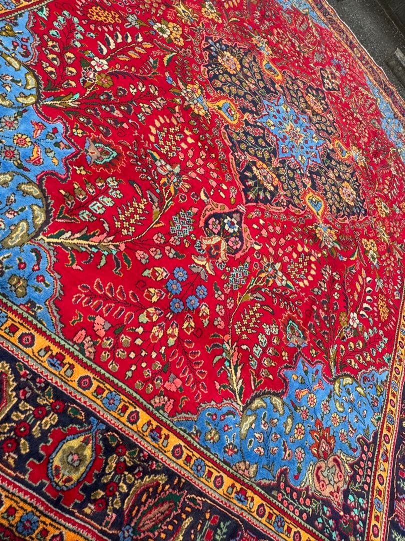 ペルシャ 手織り タブリーズ 絨毯