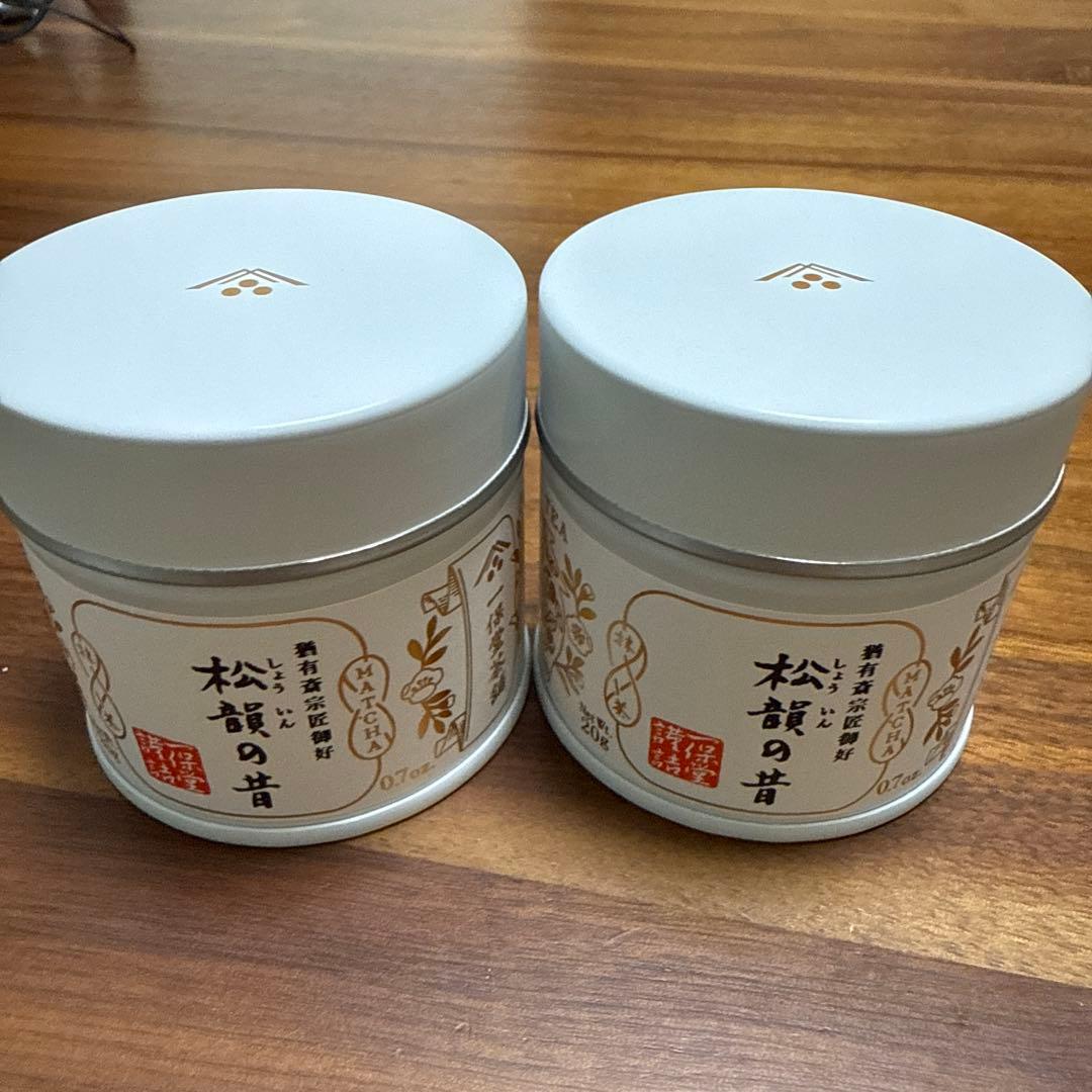 抹茶 松韻の昔 20g 2缶セット 一保堂茶舗　Kuon 2つもセット