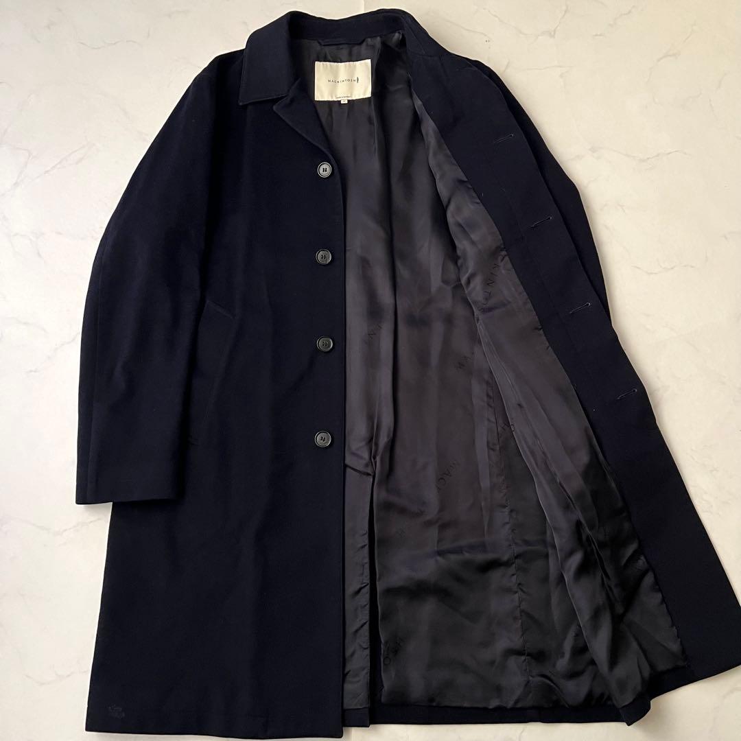 マッキントッシュ ダンケルド ステンカラーコート ウール 44 2XL ネイビー