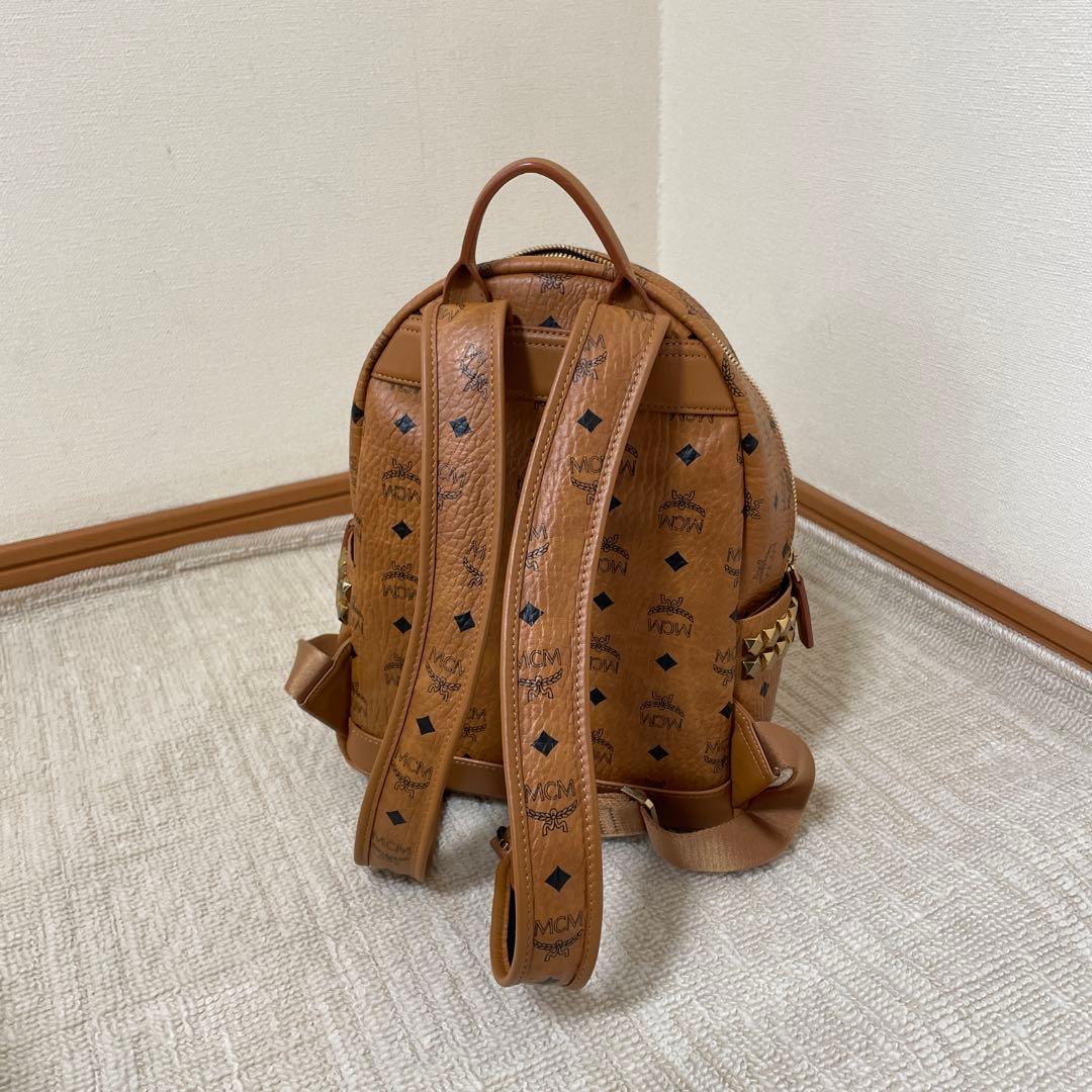 【美品】MCM リュック・バックパック 中型 ブラウン 保存袋付き