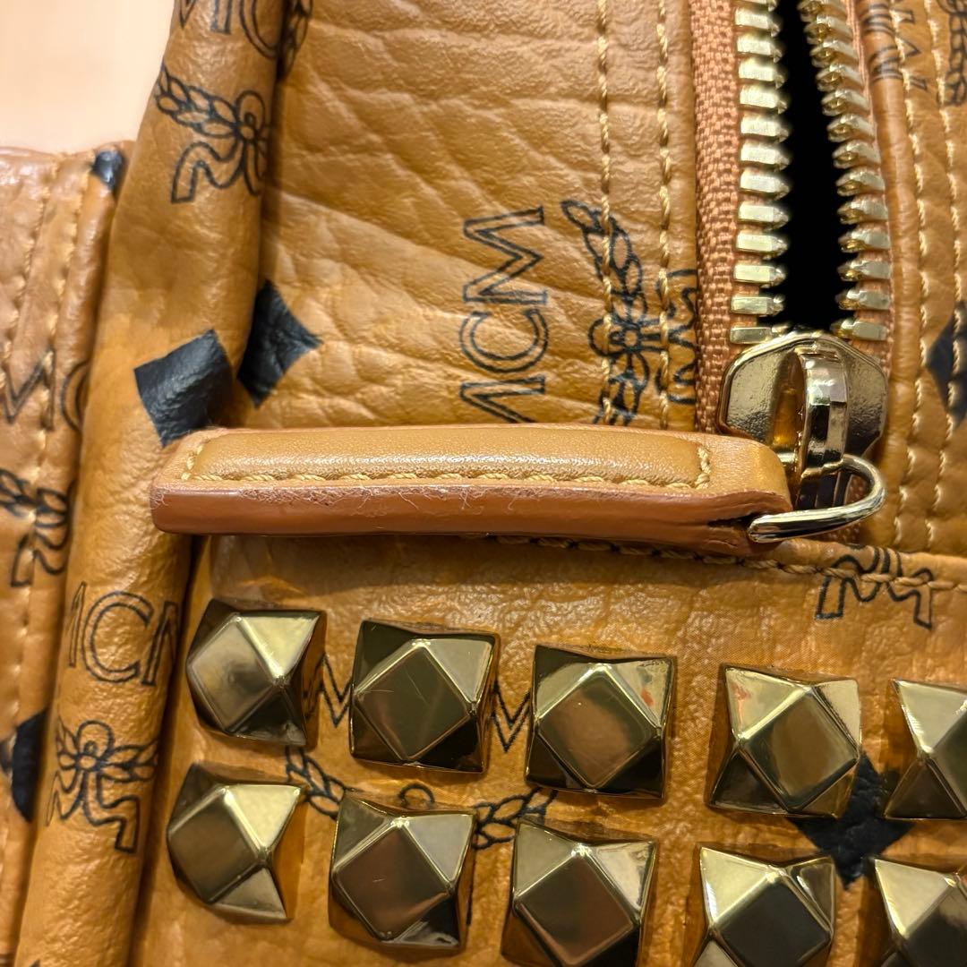 【美品】MCM リュック・バックパック 中型 ブラウン 保存袋付き