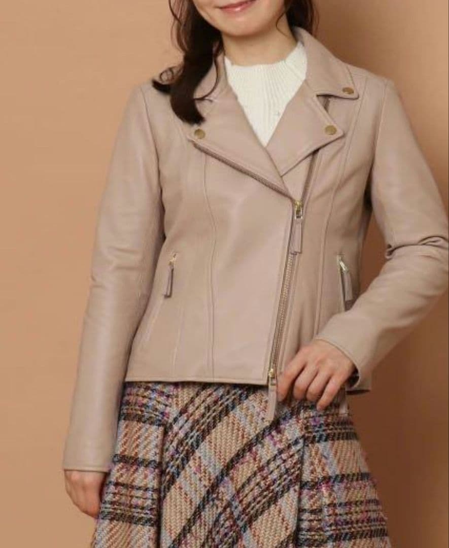 ローズティアラ ラムレザーライダースジャケット 大きいサイズ