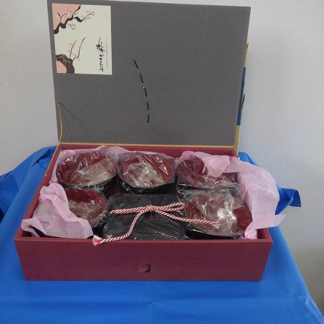 うるし色の汁椀５個セット