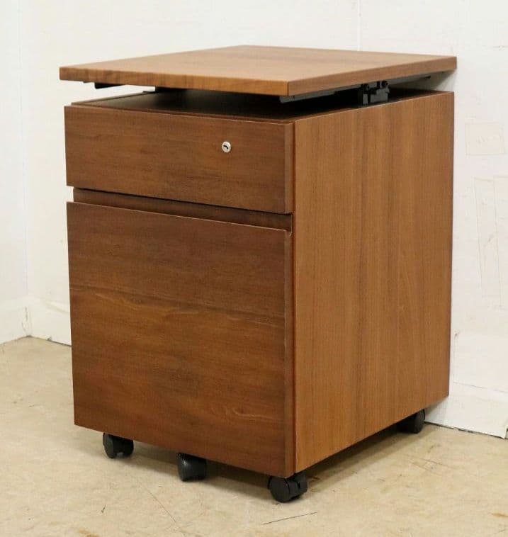 美品【カリモク】デスクワゴン SS04・ウォールナット材・袖机・ユーティリティー