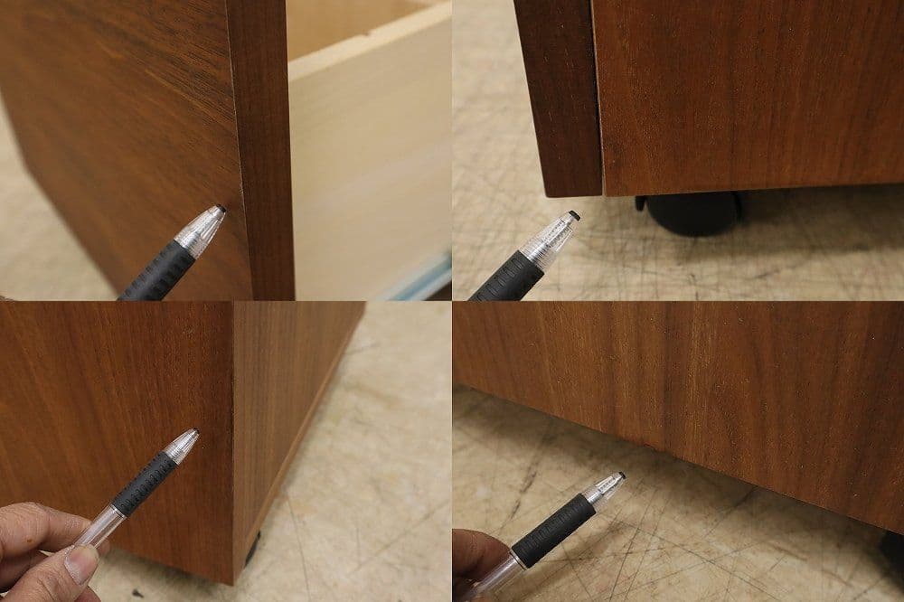 美品【カリモク】デスクワゴン SS04・ウォールナット材・袖机・ユーティリティー