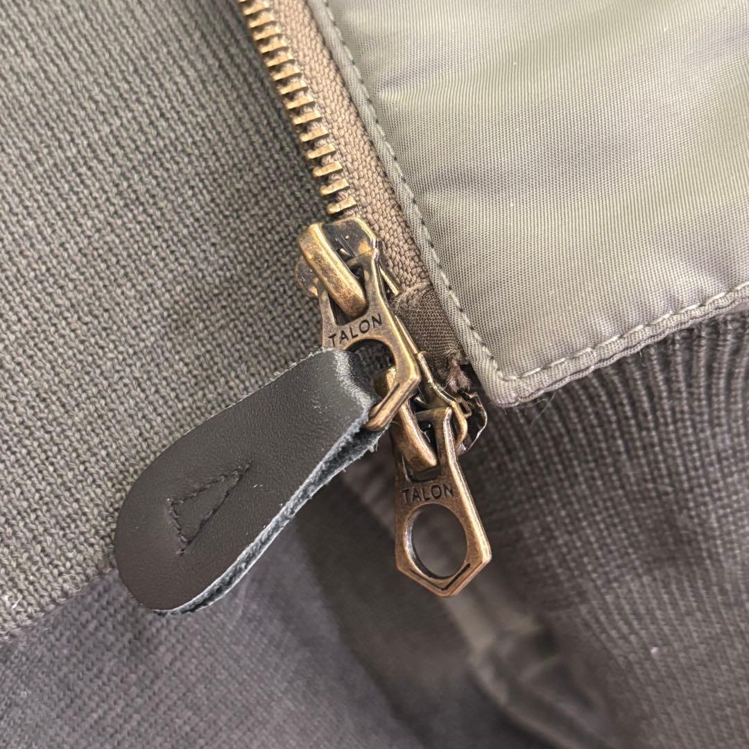 BEAMS PLUS B-15フライトジャケット ボア MA-1 セージ M