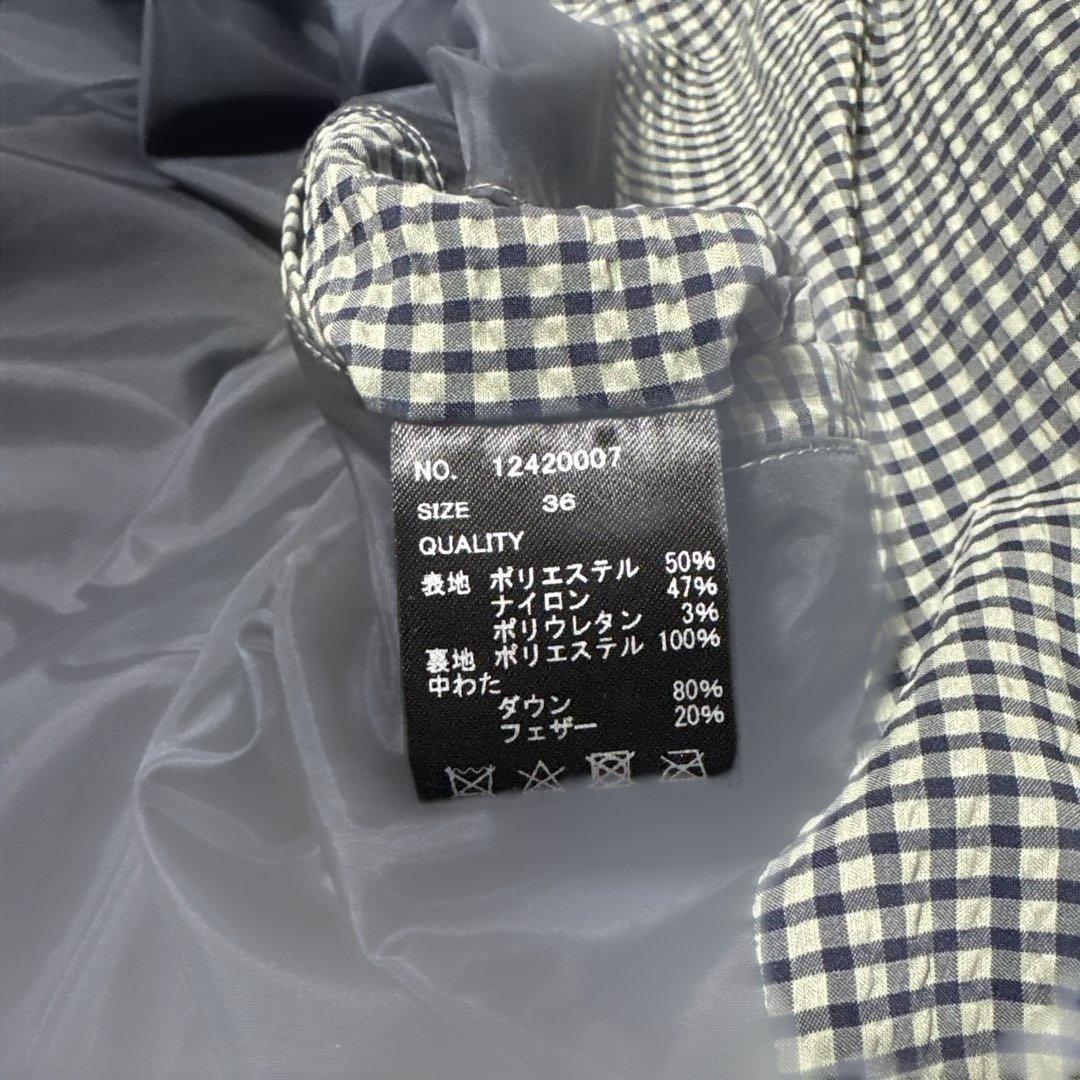 TODAYFUL Check Dawn Jacket 36 チェックダウン