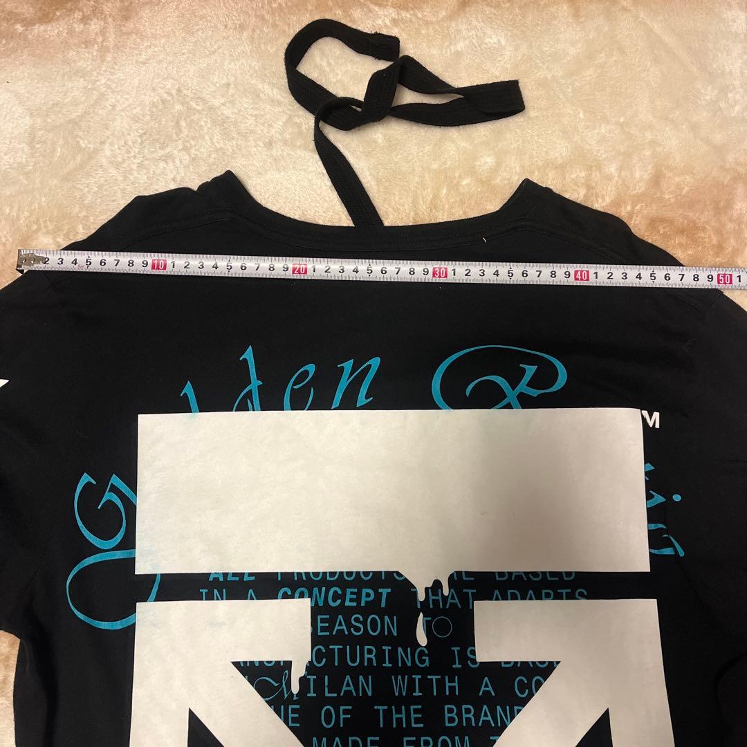 ら*ぃ様 OFF-WHITEグラフィックデザイン長袖カットソー ブラック❣️美品