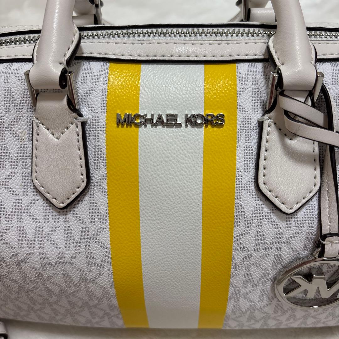 専用MICHAEL KORS ボストンバッグ ホワイト/イエロー