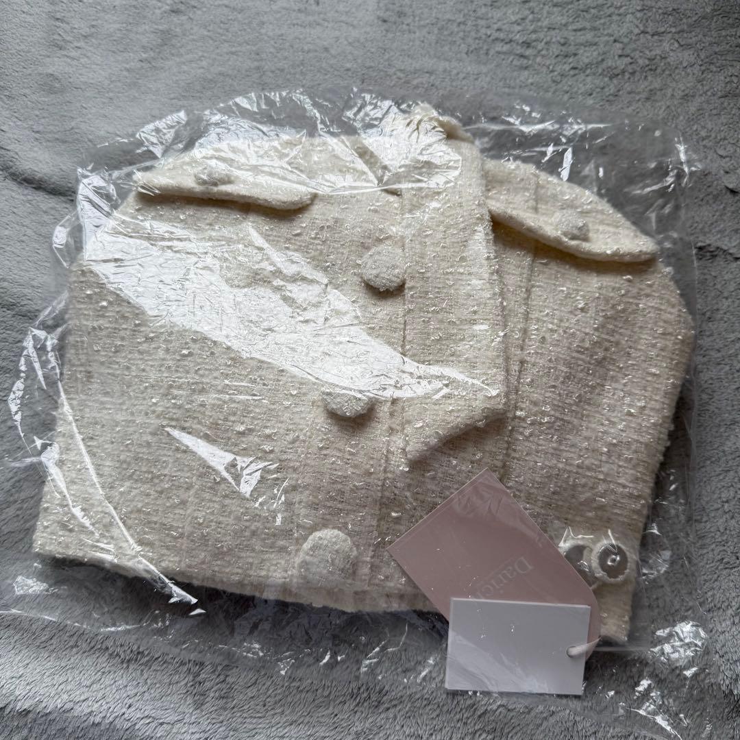 Darich ホルターネックオフショルツイードトップス　ホワイト　新品
