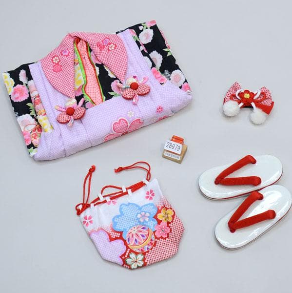 七五三 3歳 3才 新品 女児 被布 着物 セット NO28983
