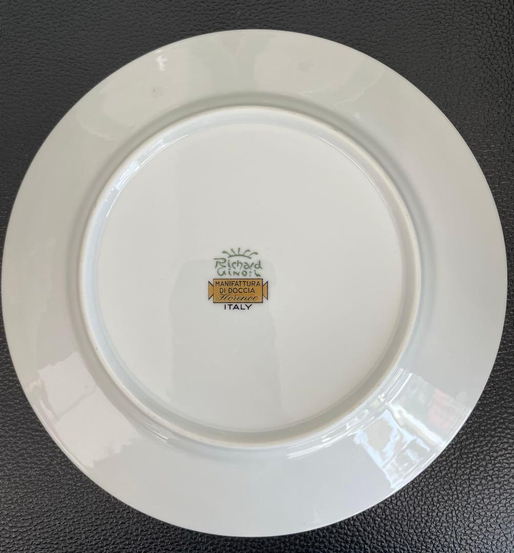 【E】リチャードジノリ　インペログリーン　ケーキ皿　19㎝　廃番品希少品