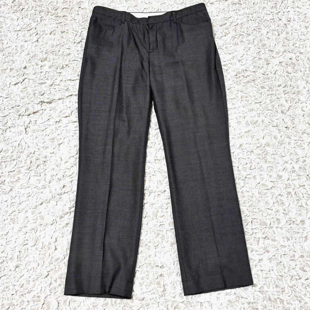 美品 ニューヨーカー パンツスーツ セットアップ シルク混 グレー 15 2XL