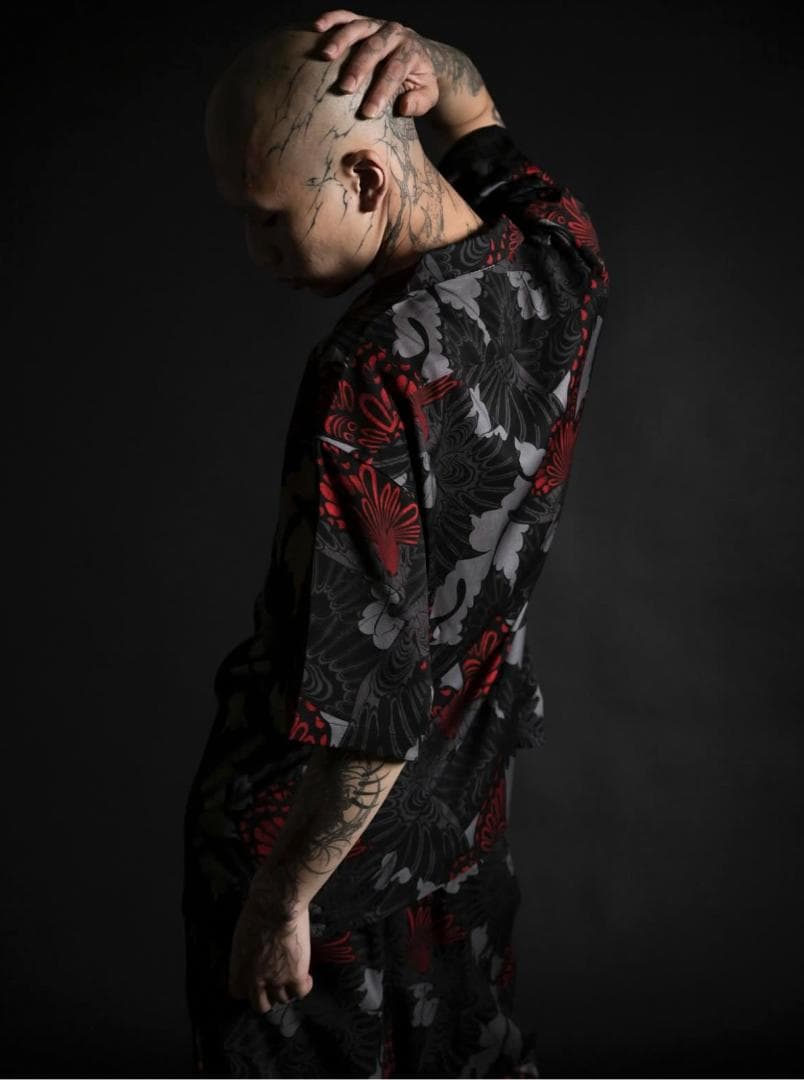 GAKKIN × BUDSPOOL 三艶蝶 HAWAIIAN SHIRT 舐達麻
