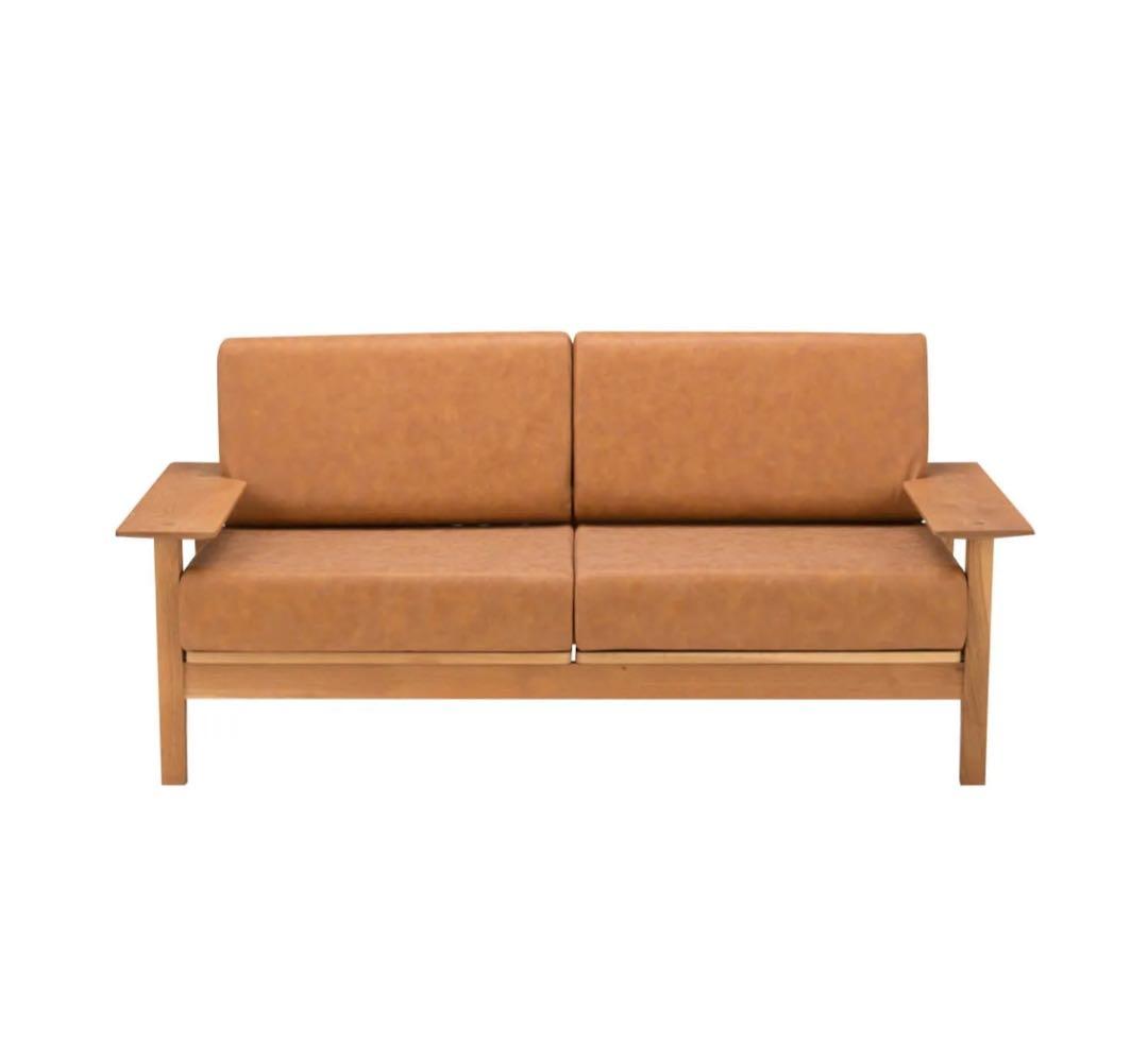 ソファ1610 2人掛け ライトブラウン NOCE