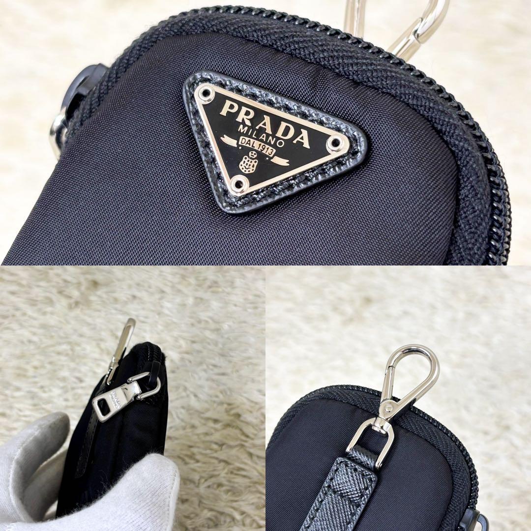 【新品同様】プラダ Re-Nylon ポーチ トライアングルロゴ ブラック 黒
