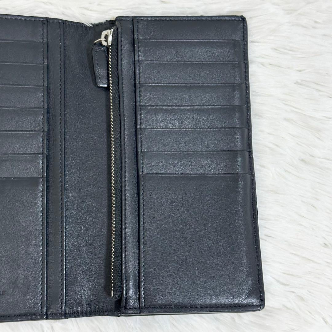 美品✨️SAINT LAURENTサンローラン クロコ型押し 長財布 ブラック