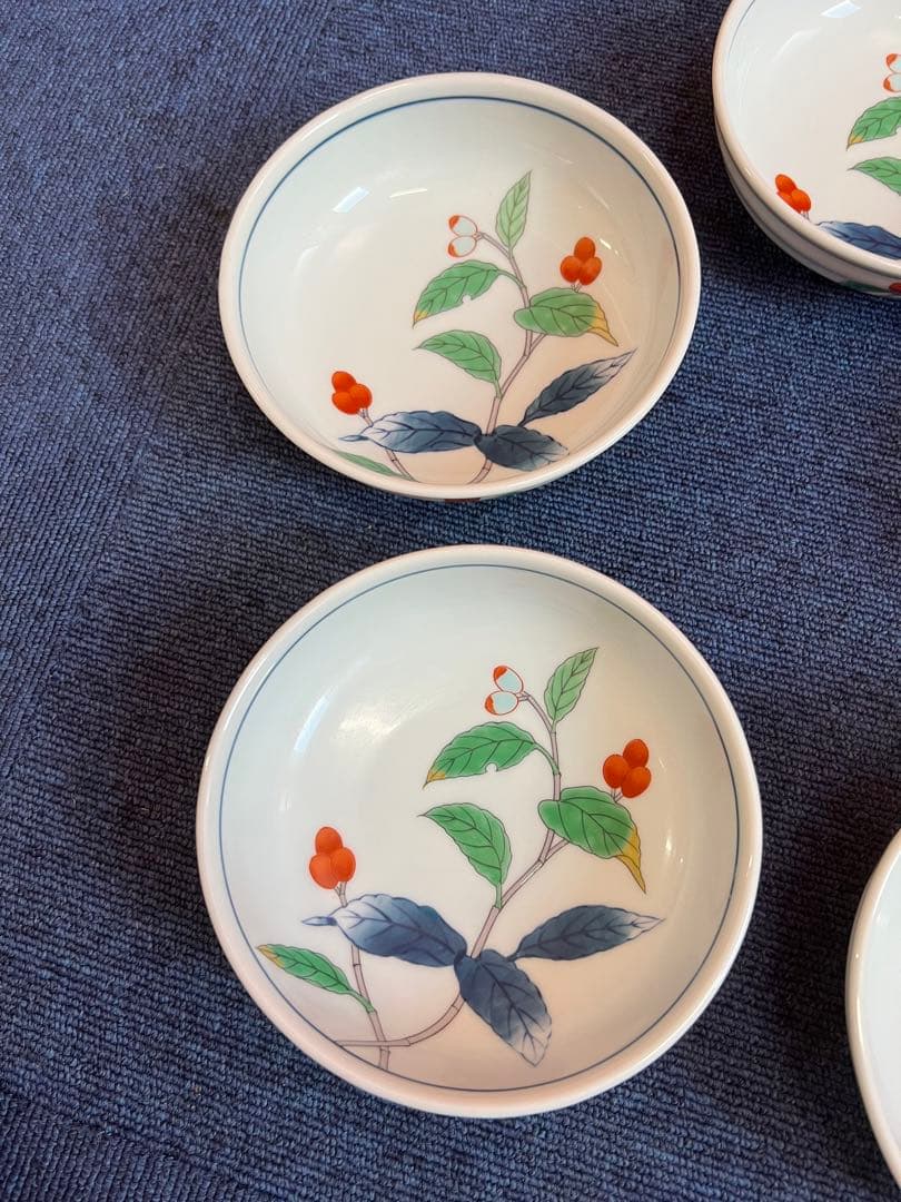 1155  有田焼　其泉   果実絵　鉢　5客　未使用