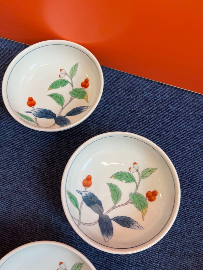 1155  有田焼　其泉   果実絵　鉢　5客　未使用