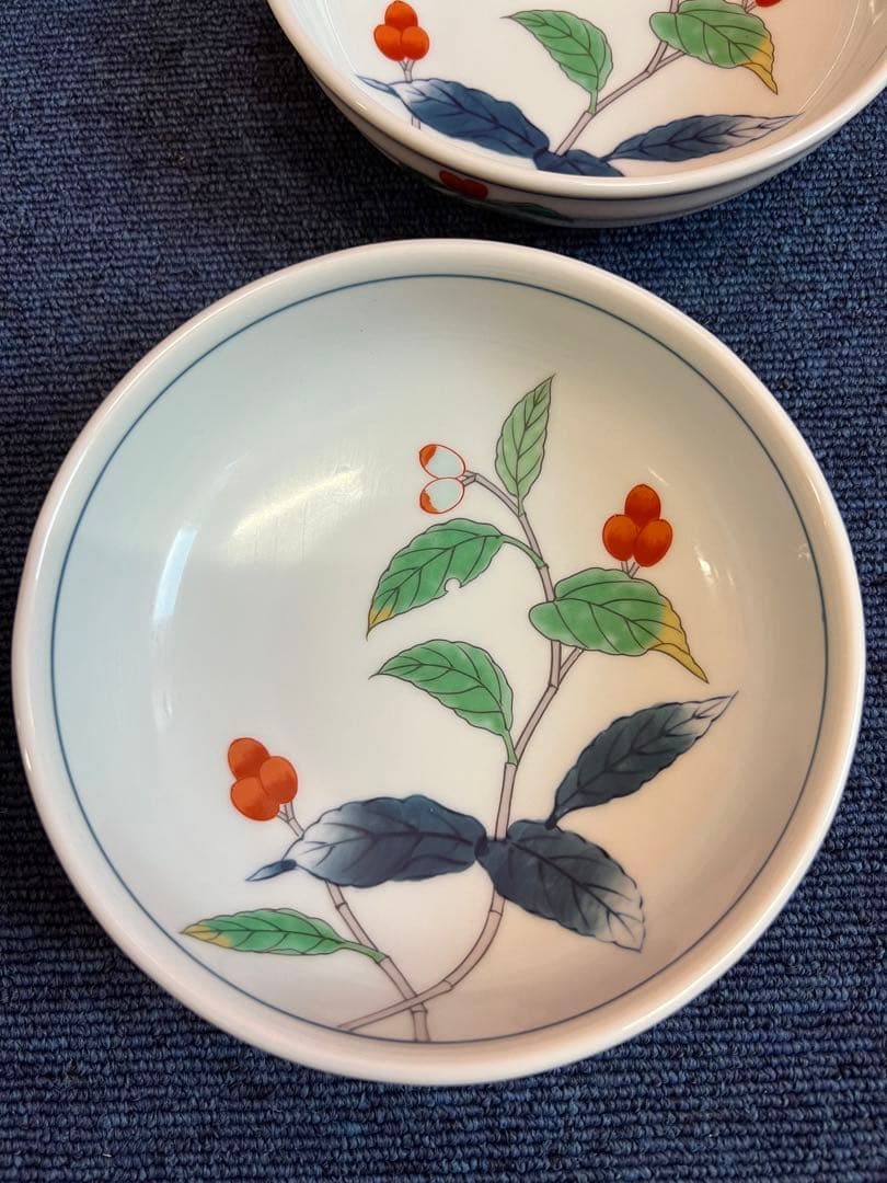 1155  有田焼　其泉   果実絵　鉢　5客　未使用