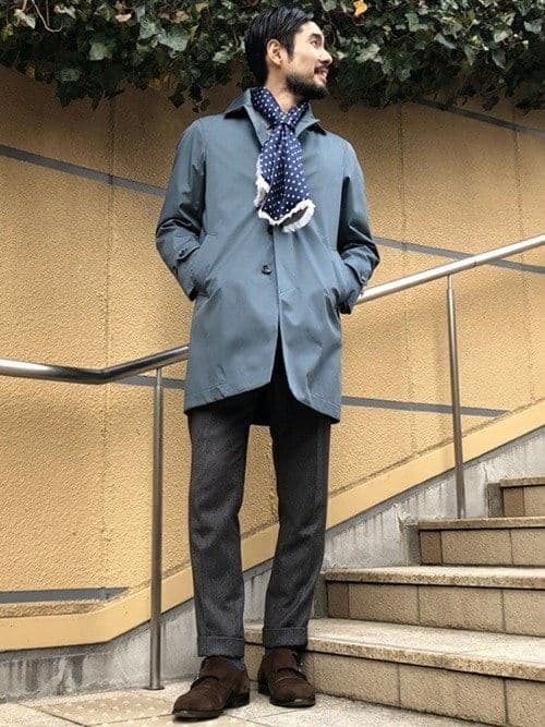 美品 SHIPS別注ロロピアーナ STORMSYSTEM ステンカラーコート S