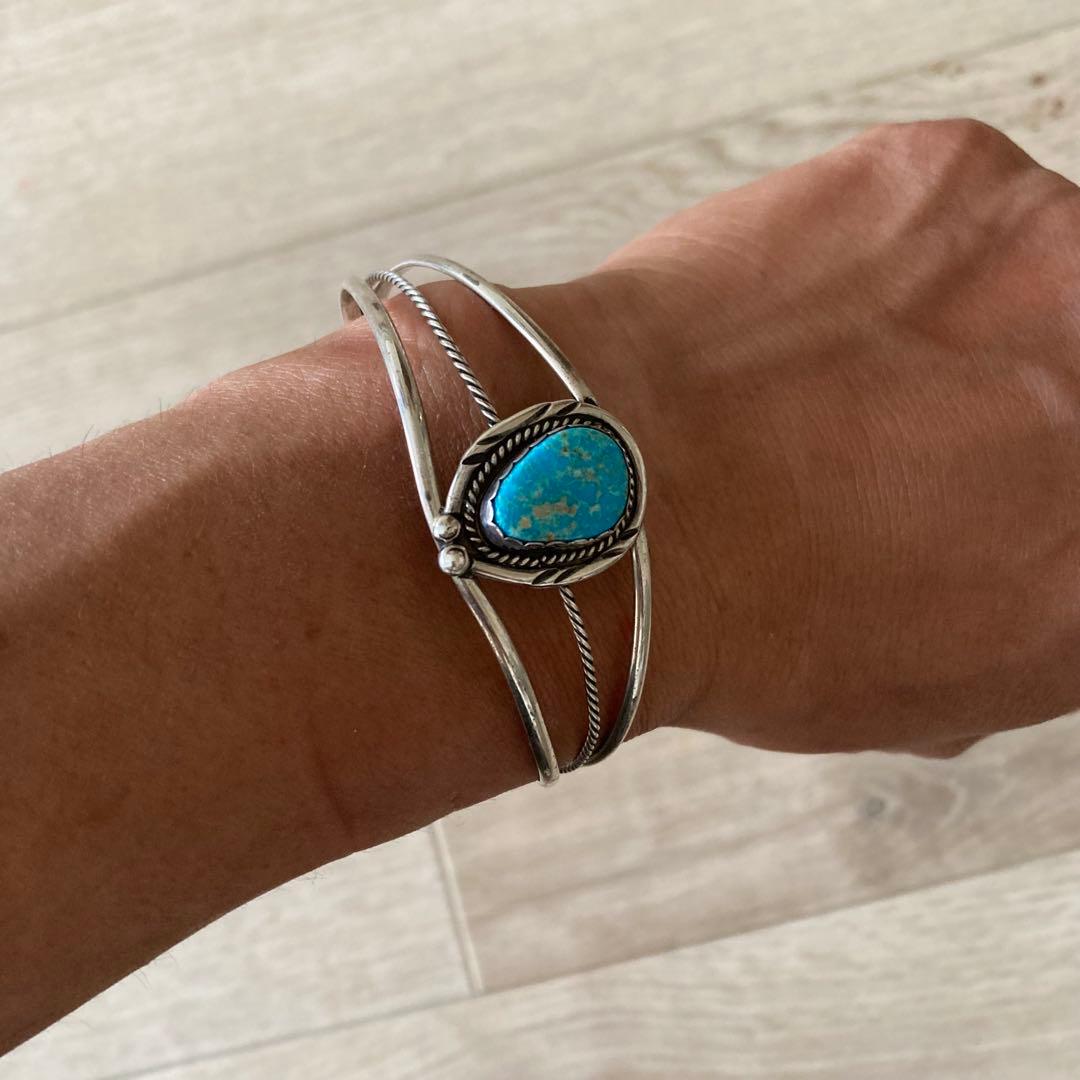 Navajo Sterling Silver ナバホ族 バングル 作者刻印有