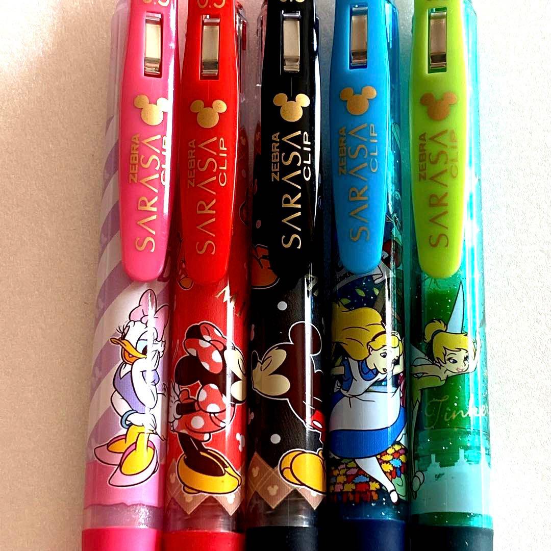 サラサクリップ限定ディズニーコレクション　5色セット　ZEBURA