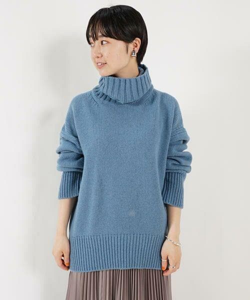 【新品・未使用】GALERIE VIEのファインウールタートルネックPO/Bl