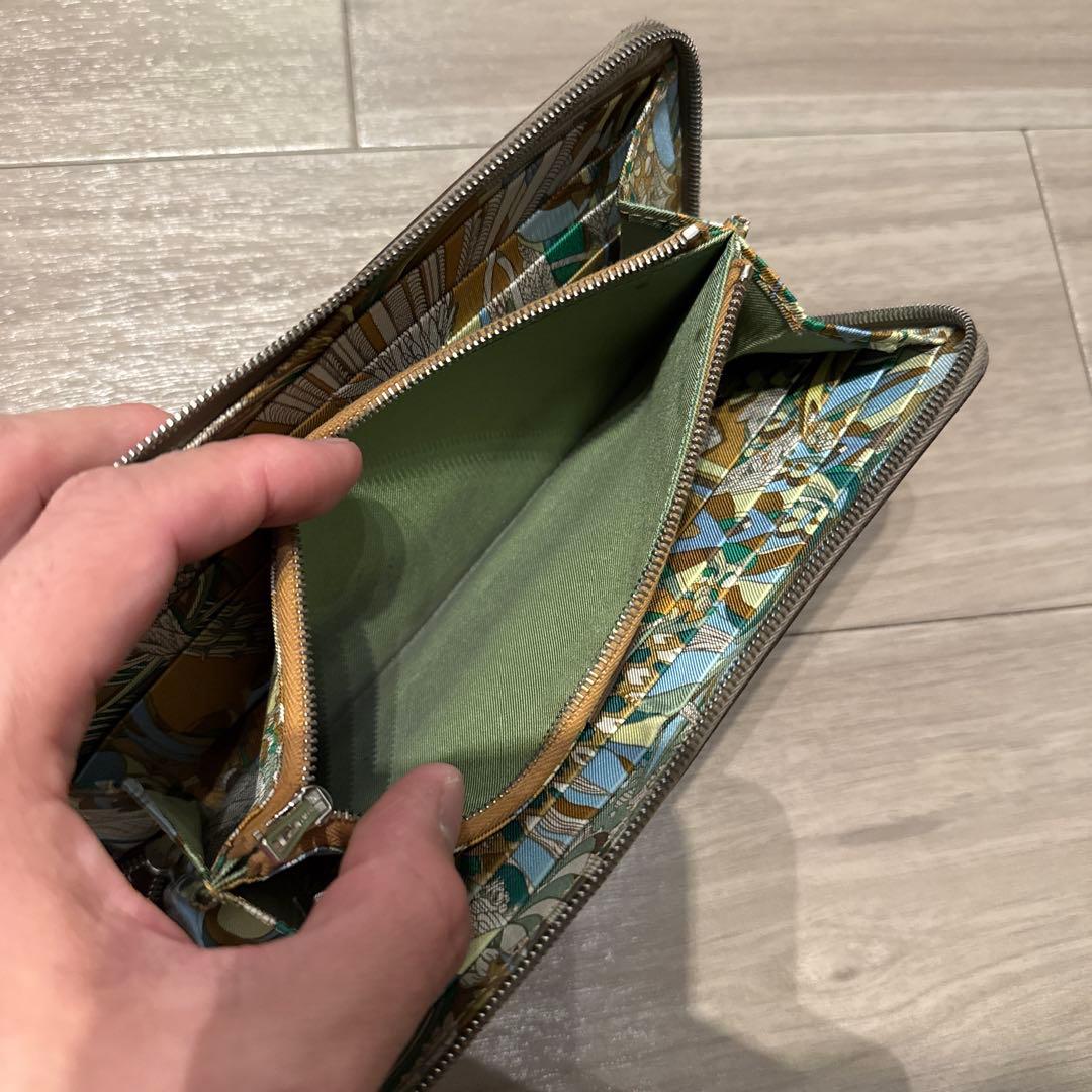 HERMES エルメス ジップ長財布 シルクインロング （エトゥープ） 箱付き