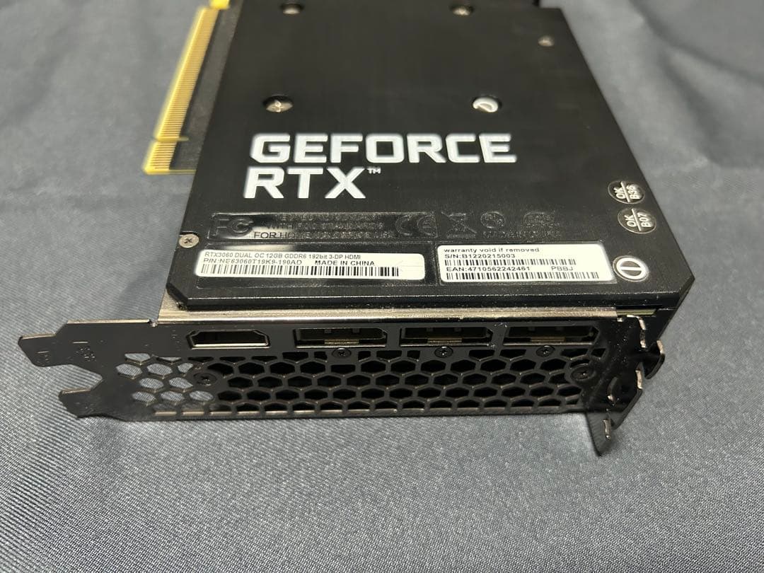 Palit GeForce RTX 3060グラフィックボード【ジャンク品】