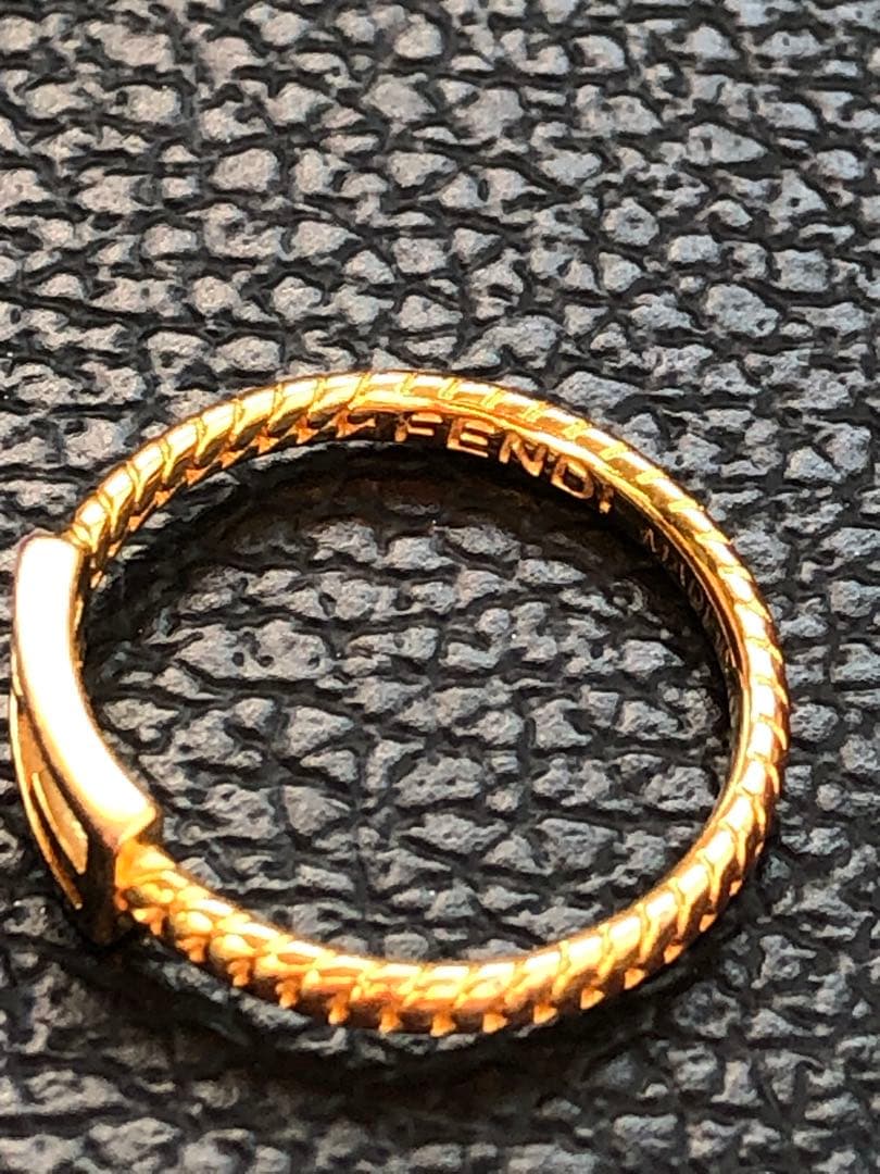 FENDI BAGUETTE Gold Ring フェンディ バゲットリング S