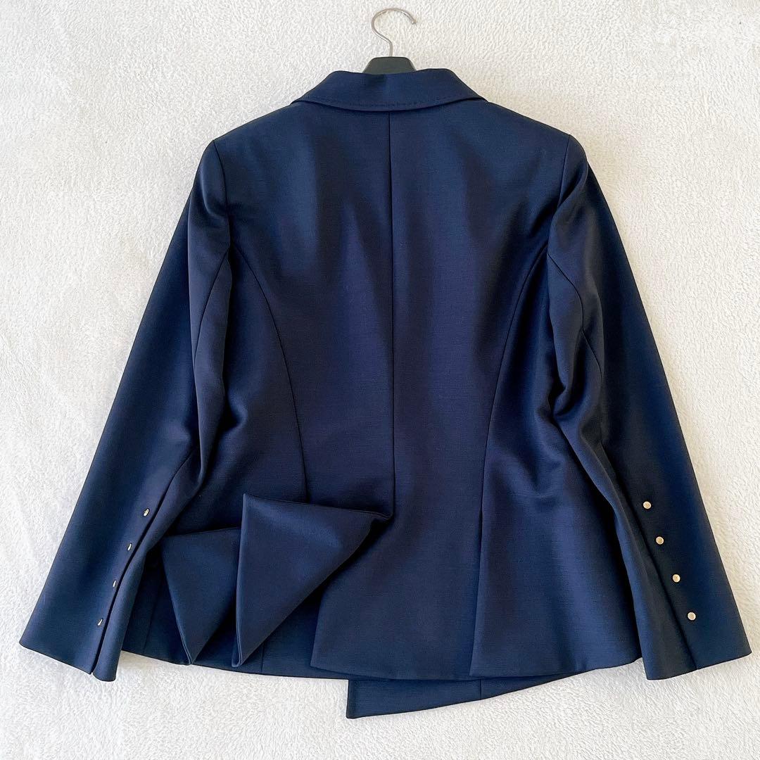 極美品★ESCADA★ジャケット×パンツセットアップ スーツ ネイビーサイズ40