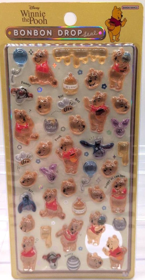 ☆国内正規品☆ディズニーキャラクターボンボンドロップシール／7点セット
