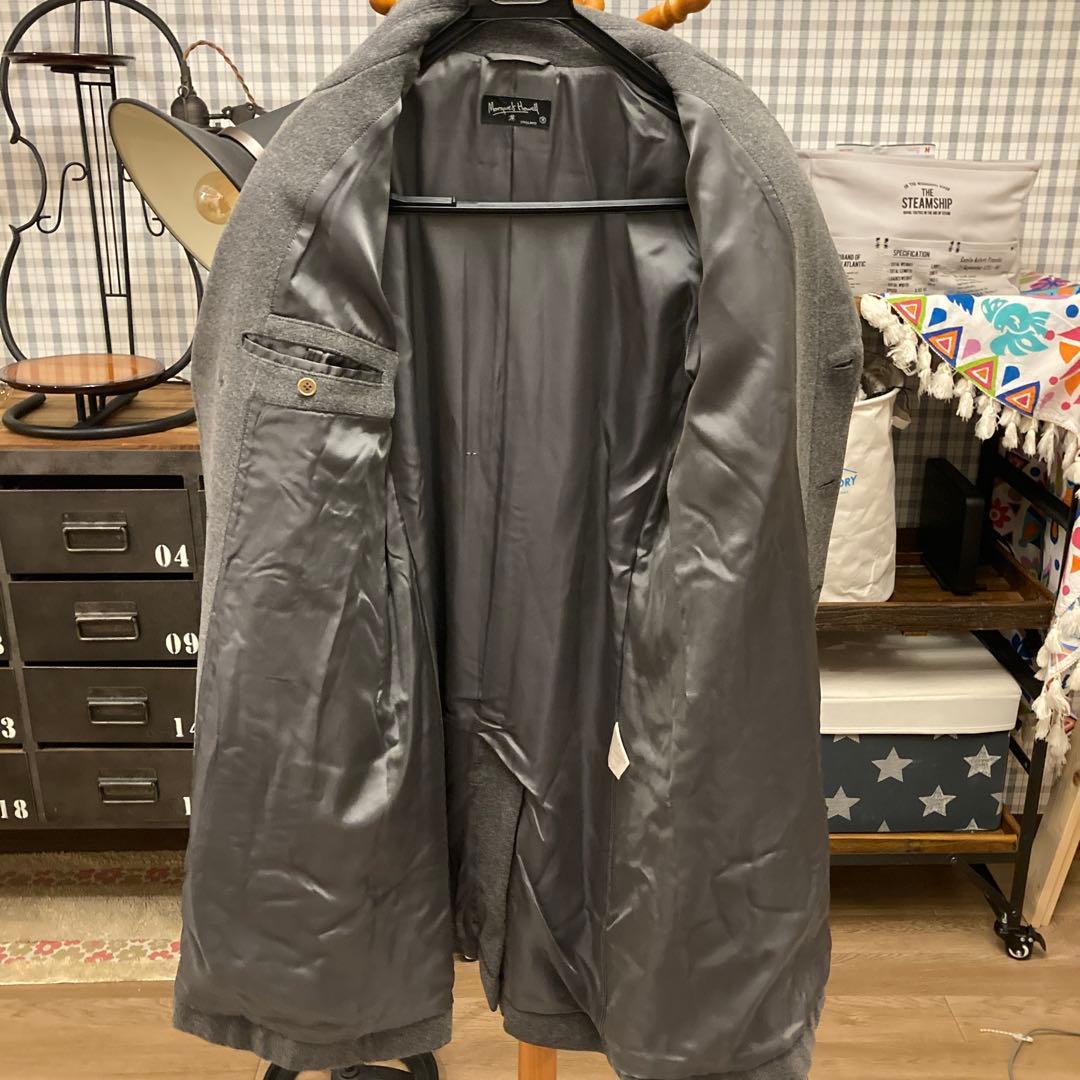 マーガレットハウエル　フロントフライメルトンウールチェスターコート　日本製