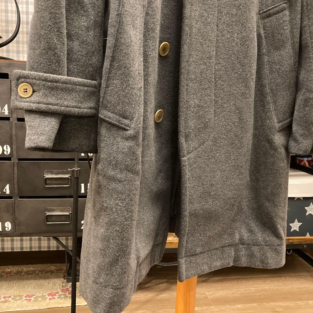 マーガレットハウエル　フロントフライメルトンウールチェスターコート　日本製