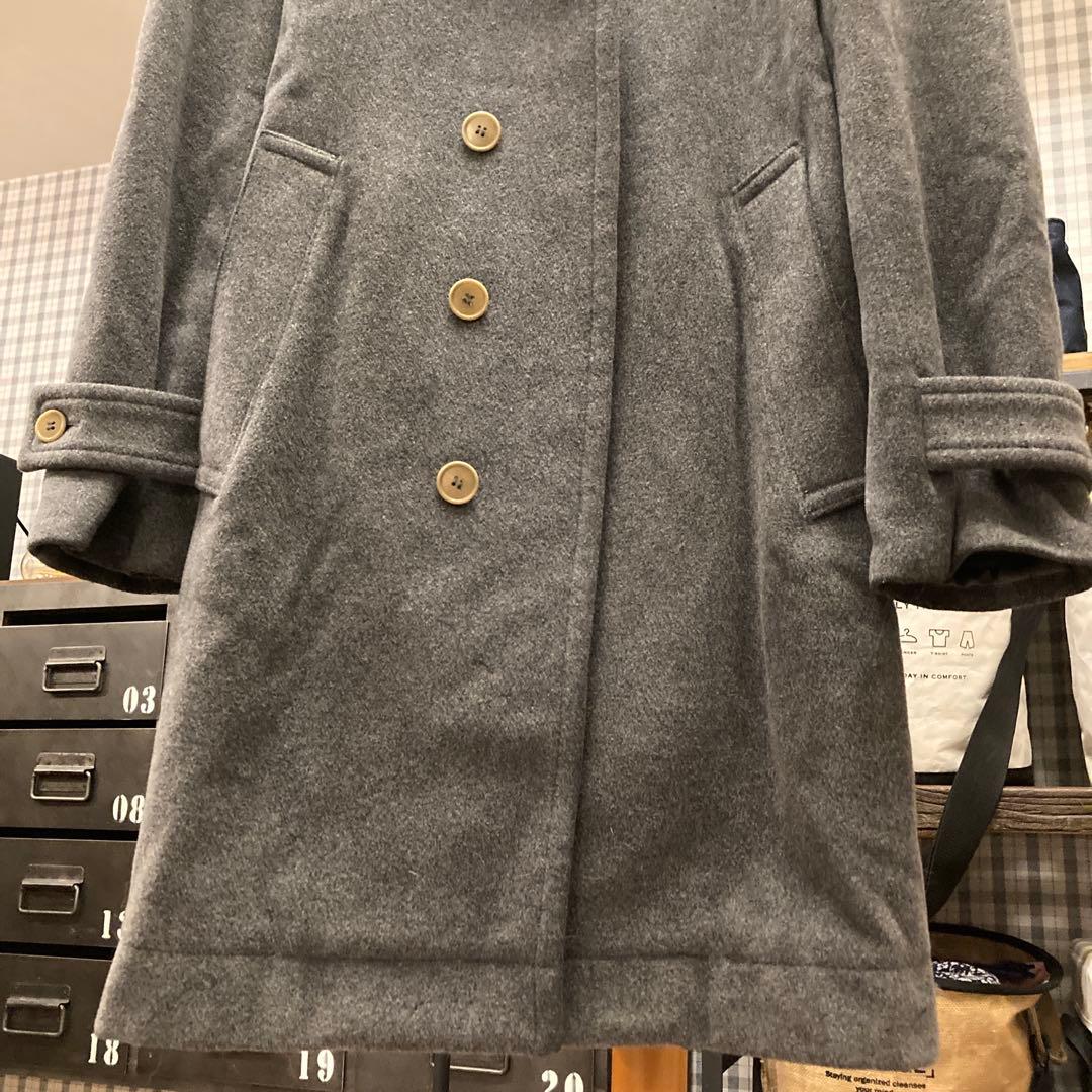 マーガレットハウエル　フロントフライメルトンウールチェスターコート　日本製