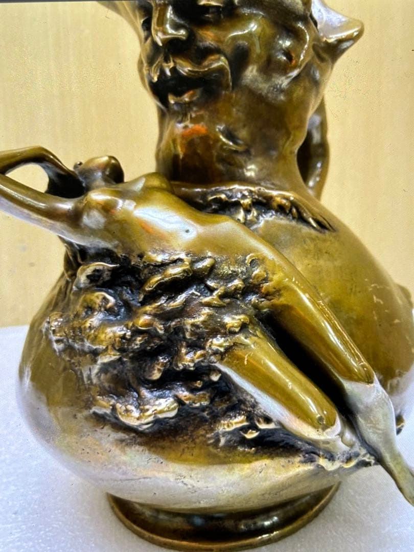 Marcel Paris ブロンズ 花瓶「Marsely Paris」彫刻家署名