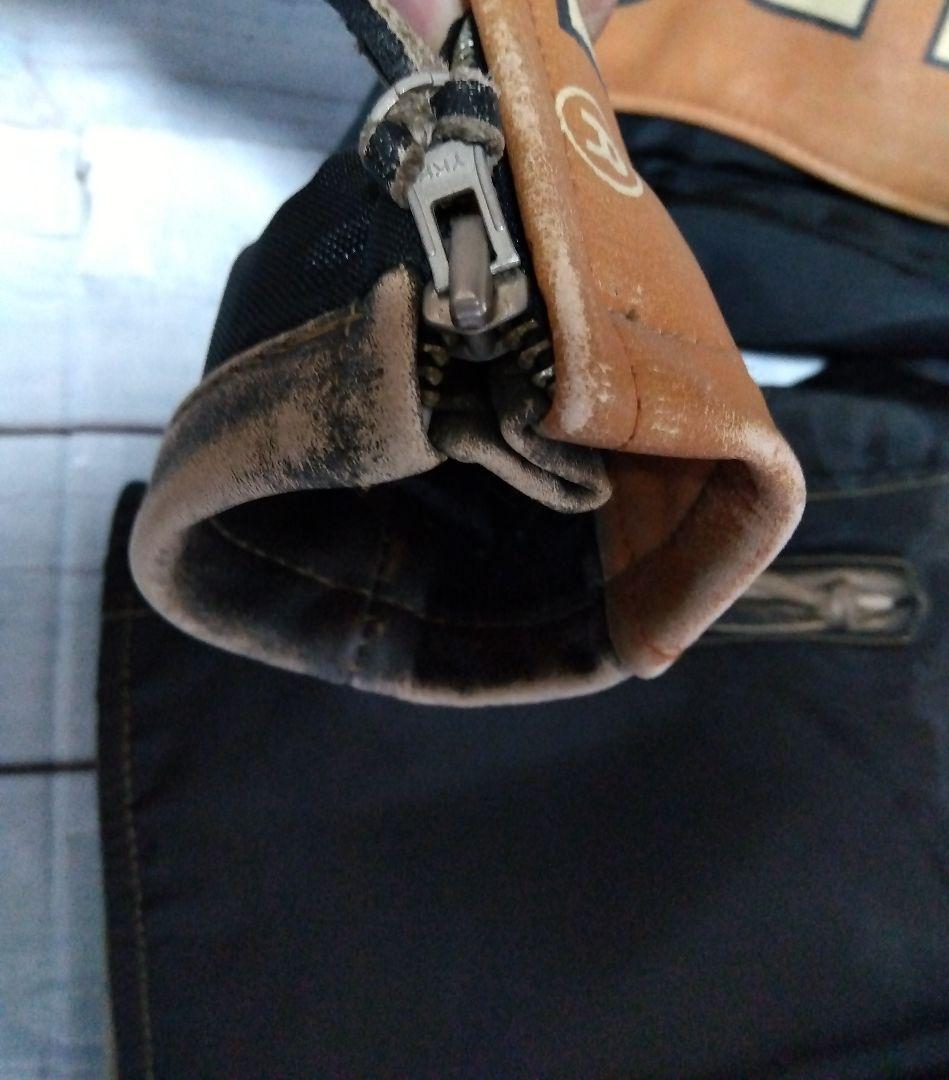 ハーレーダビッドソン　革ジャン　シングルライダース　ナイロン×革　М