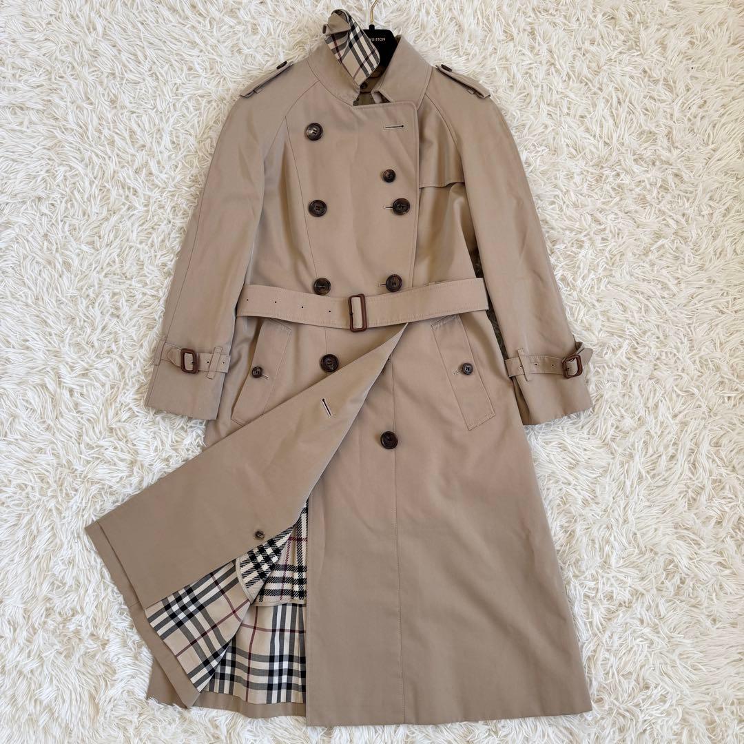 極美品　マキシ丈　バーバリーロンドン　トレンチコート　2way　ノバチェック　S