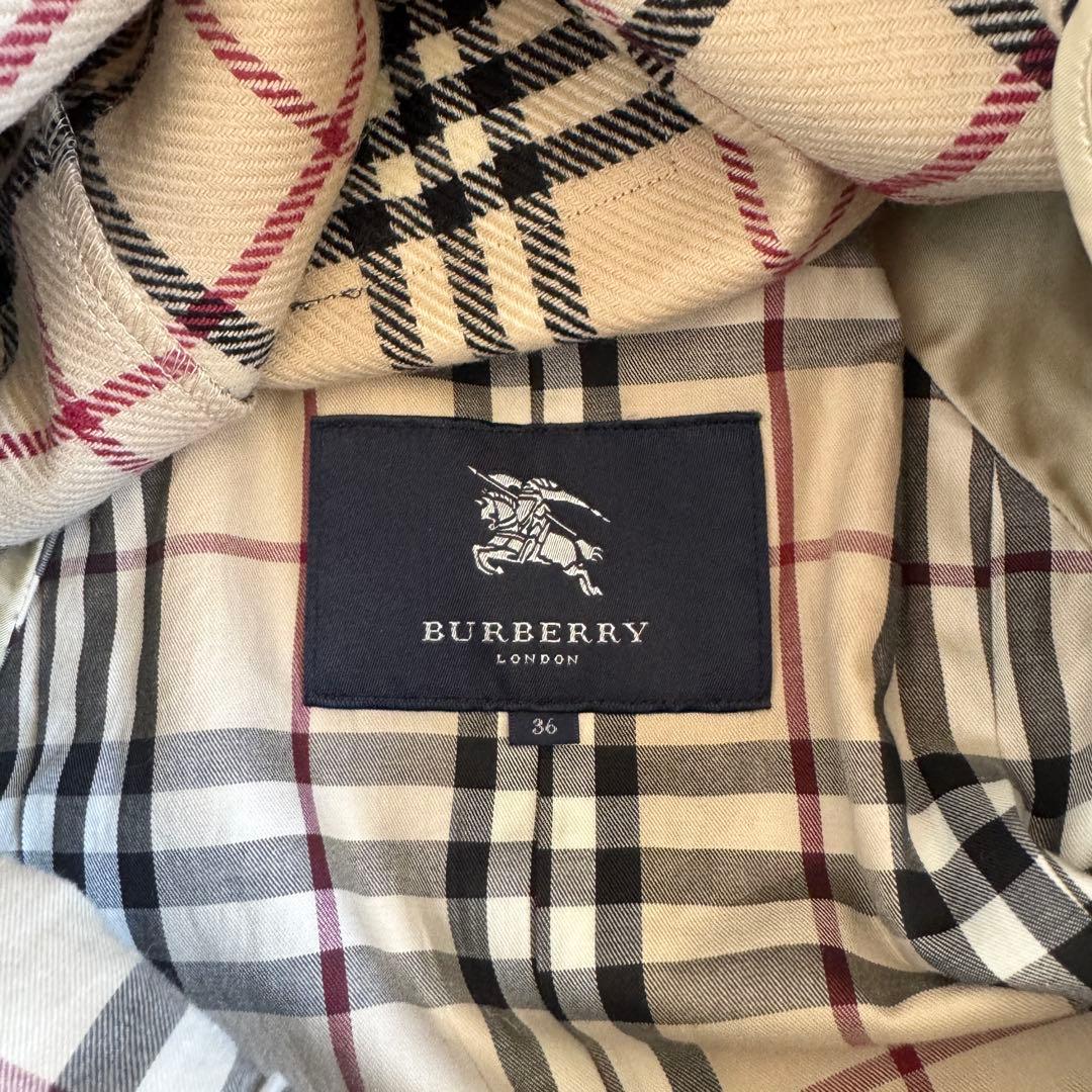 極美品　マキシ丈　バーバリーロンドン　トレンチコート　2way　ノバチェック　S