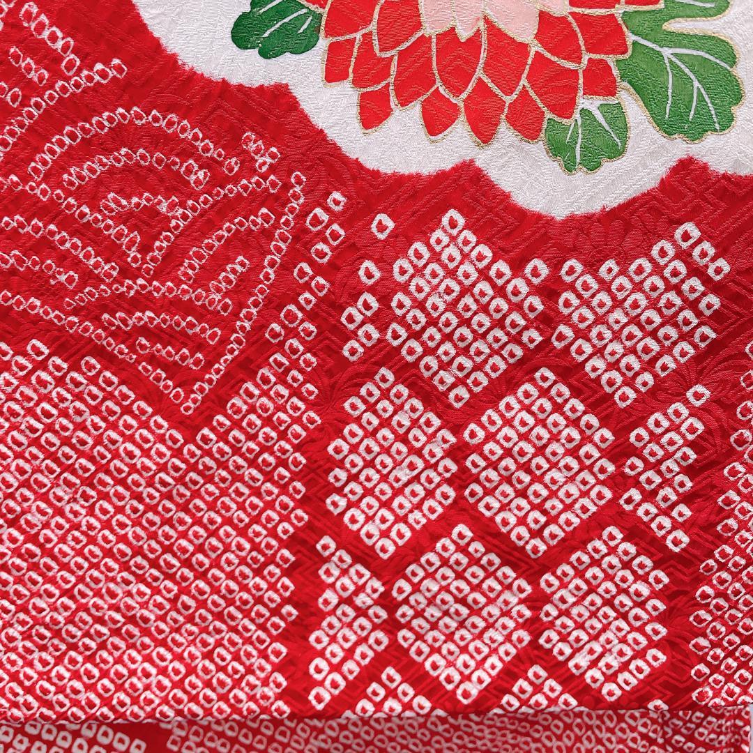 Y★3965★ 子供着物 襦袢付き 一つ身 女の子 七五三 3才 絞り染め